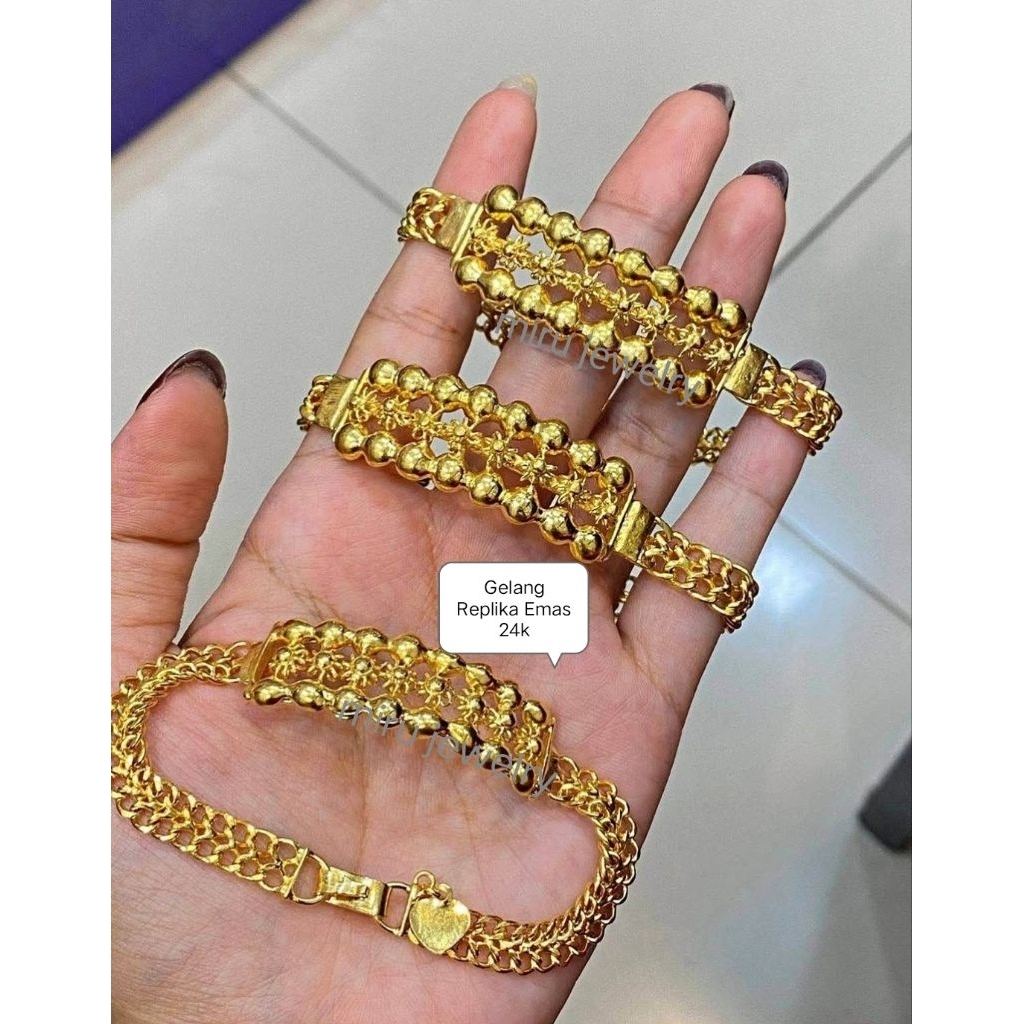 Gelang Matahari Replika Emas 24k Golden