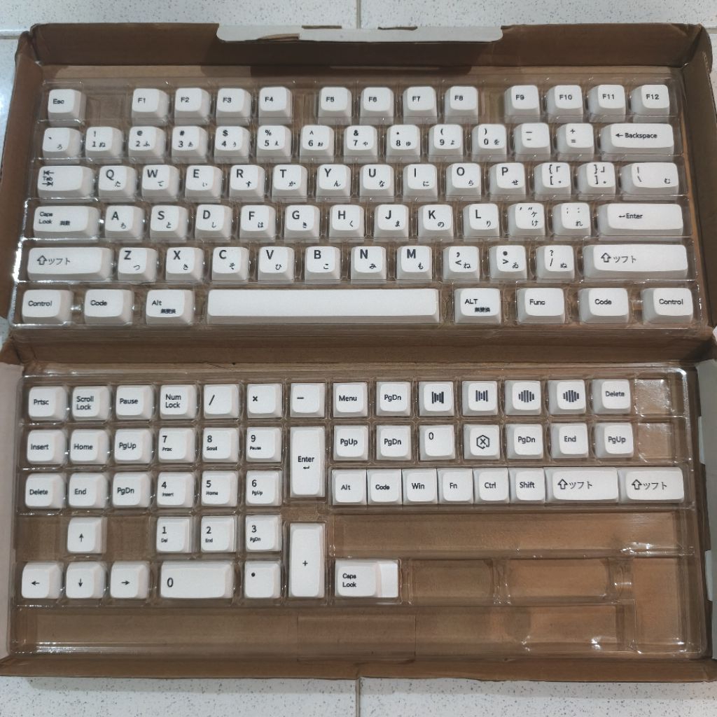 Keycaps BOW Black on White Japanese Root | Mechanical Keyboard