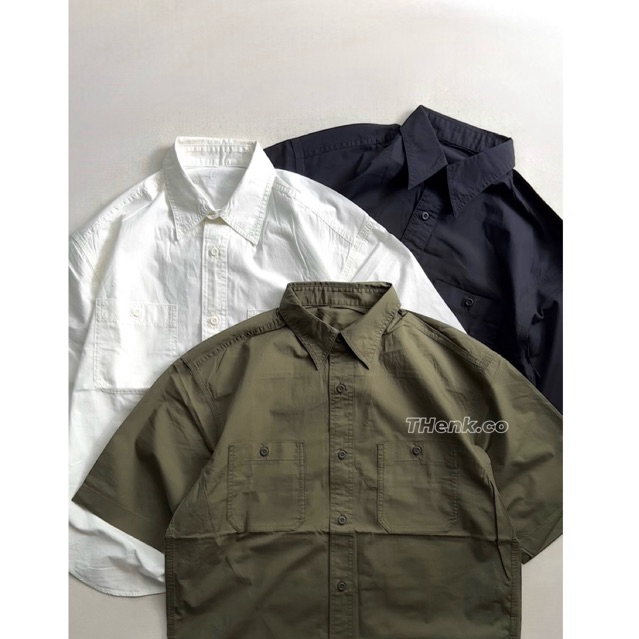 GU UNQL WORK SHIRT OVERSIZED BLACK ( DEADSTOCK )