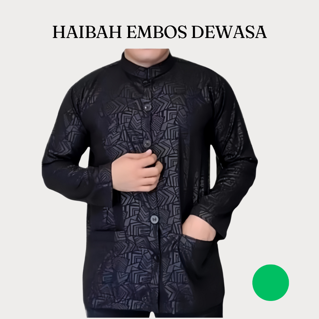 BAJU KOKO HAIBAH EMBOS DEWASA LENGAN PANJANG ANNUR ELEGANT