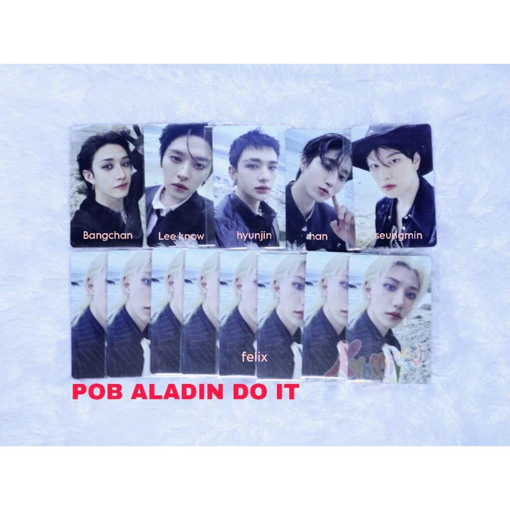 Ready stock stray kids do it aladin pob web benefit photocard pc poca bangchan lee know hyunjin han 