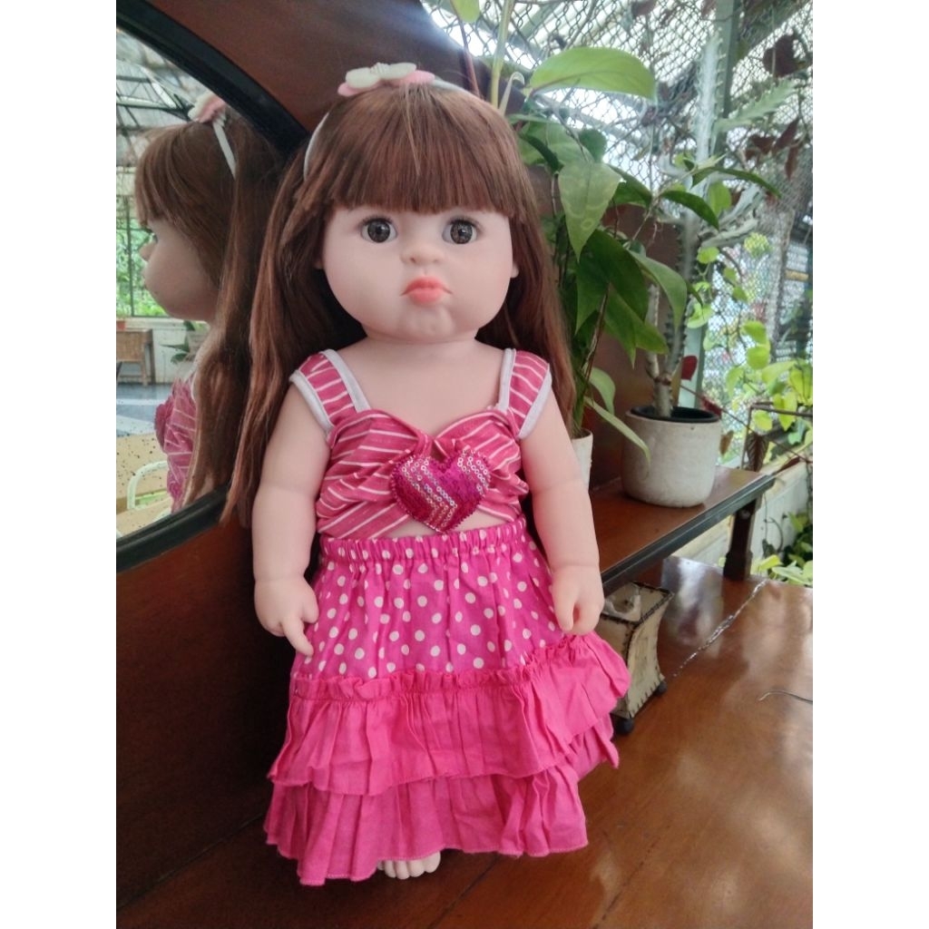 setelan baju boneka heart reborn