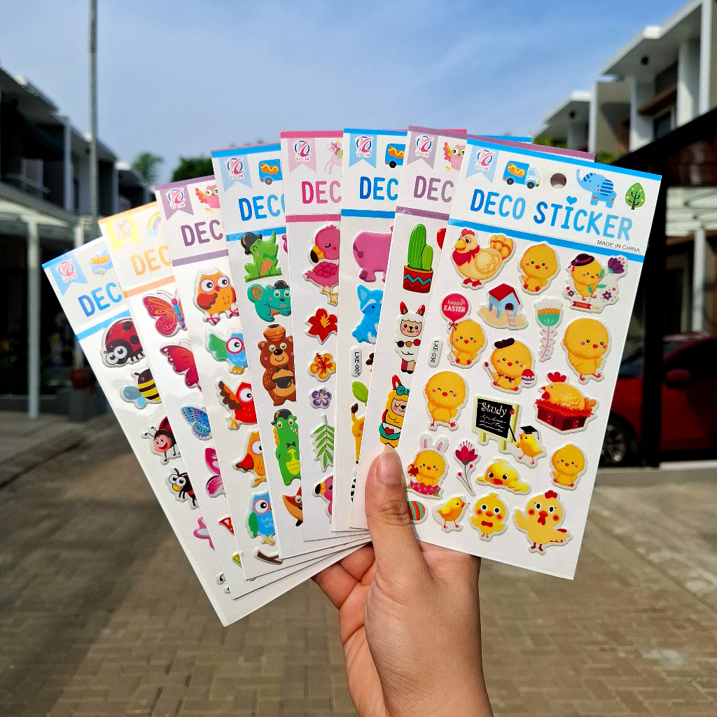 Sticker Timbul Gambar Tempel Stiker Anak Karakter Dinosaurus Dinosaur