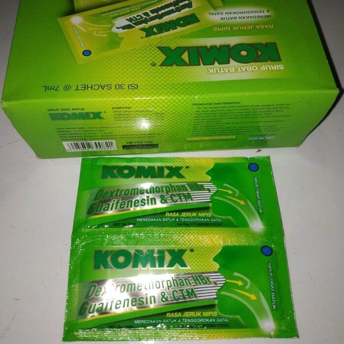 KOMIX SIRUP OBAT BATUK RASA JERUK NIPIS (1 BOX ISI 30 SACHET)