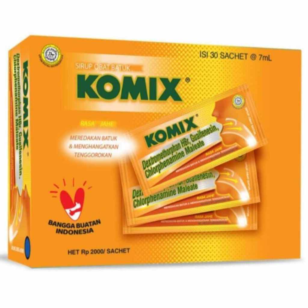 KOMIX JAHE SIRUP OBAT BATUK (1 BOX ISI 30 SACHET)