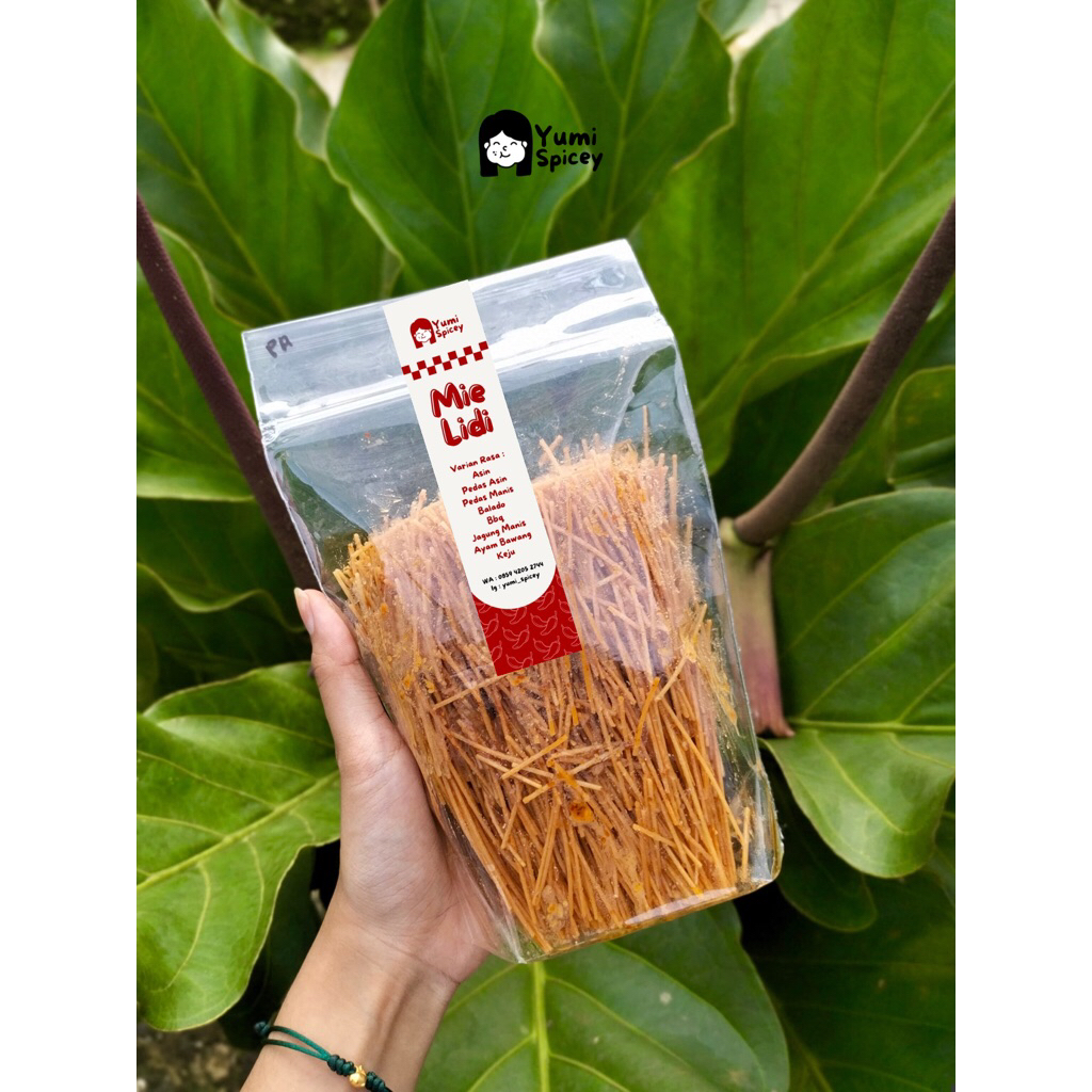 Mie Lidi Yumi Spicey - Pouch Besar || Snack Ringan Jajanan Kekinian