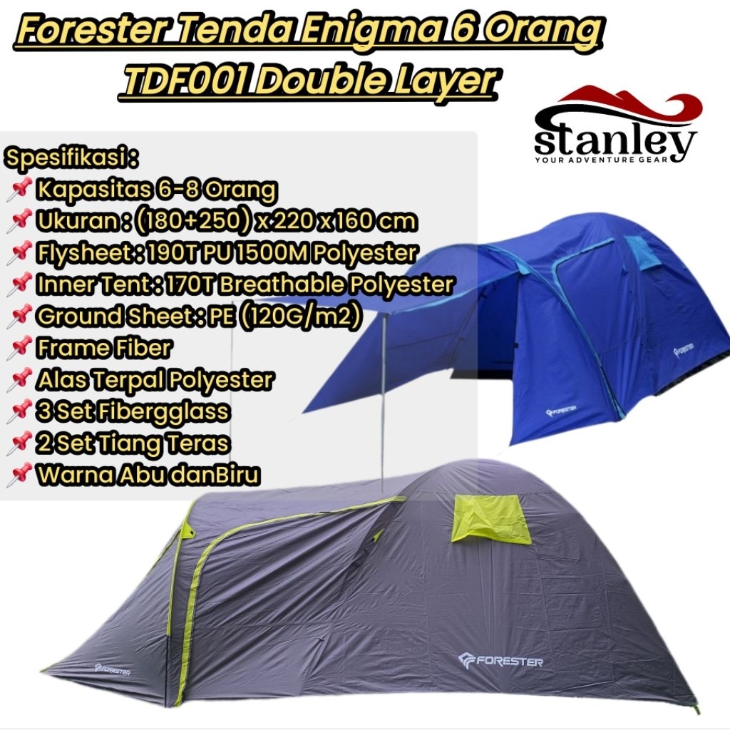 Forester Tenda Enigma 6 Orang TDF001 Double Layer