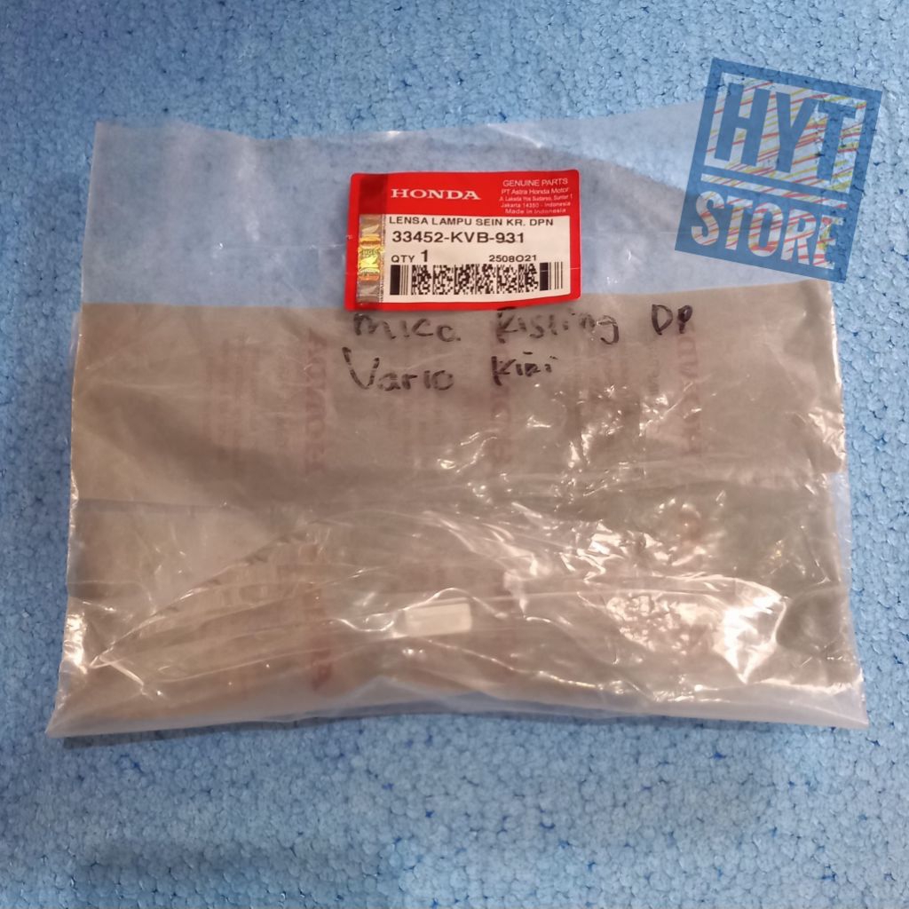 Lens Winker L FR 33452-KVB-931 Kaca Mika Lampu Sein Riting Kiri Depan Vario 110 CW Karbu Original 33