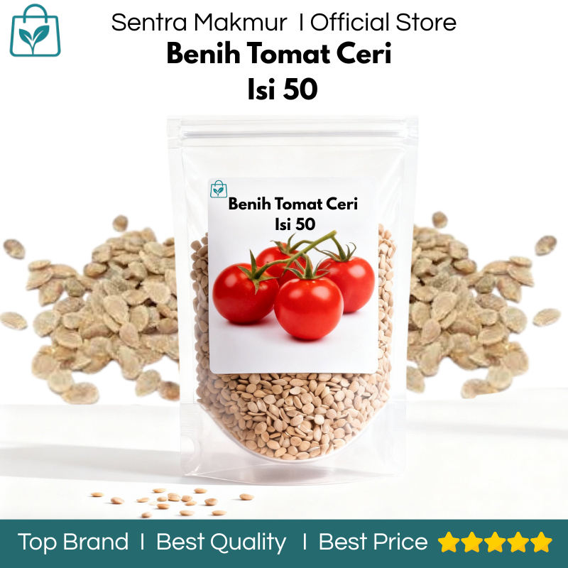 Benih Tomat Ceri Isi 50 Biji - Benih Tomat Ceri Manis - Benih Tomat Ceri Mini - Benih Tomat Ceri 1 K