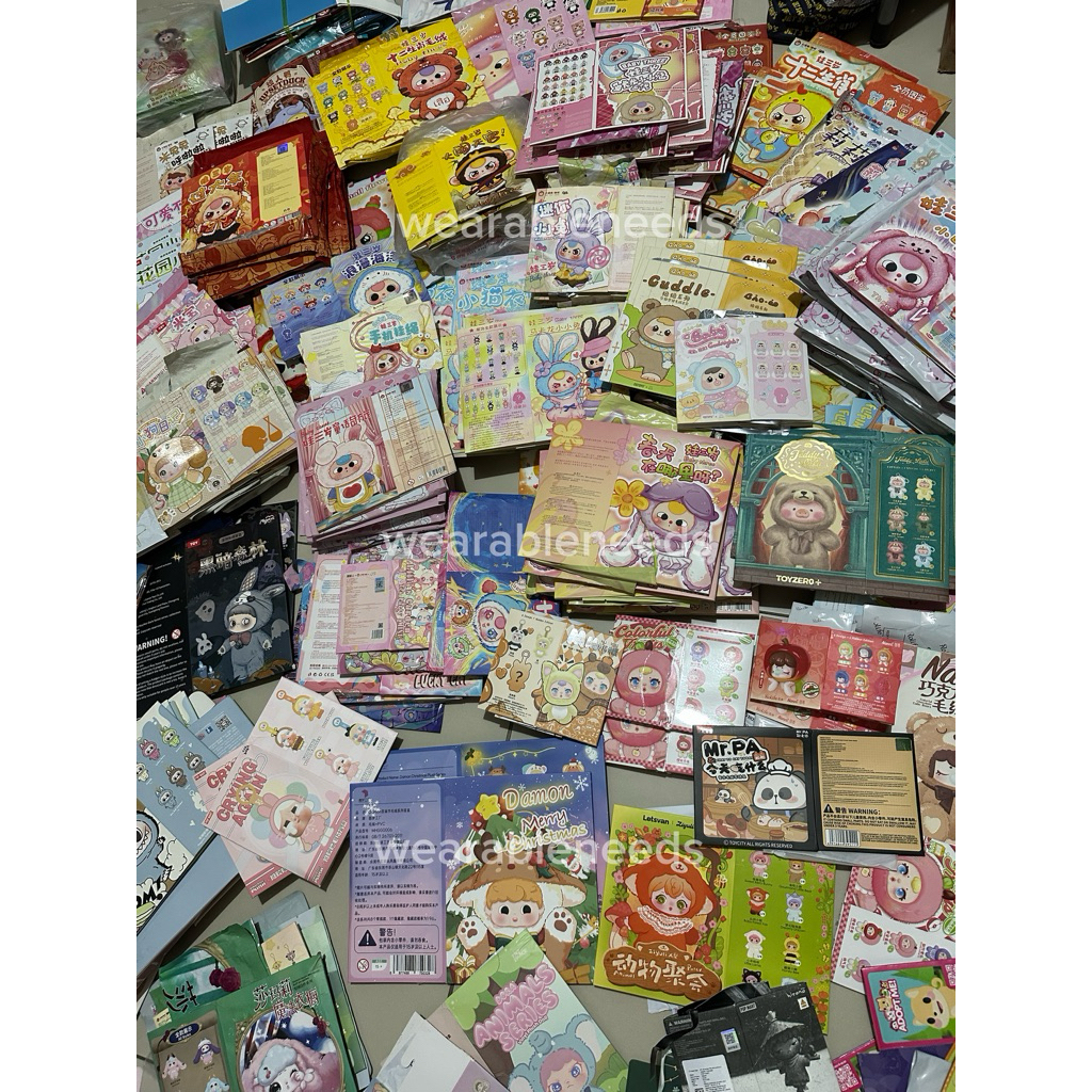 [BACA DESKRIPSI] BOX KARDUS BEKAS BLINDBOX POPMART BABY THREE NOMMI NANCI TEDDY LULU YOOKI