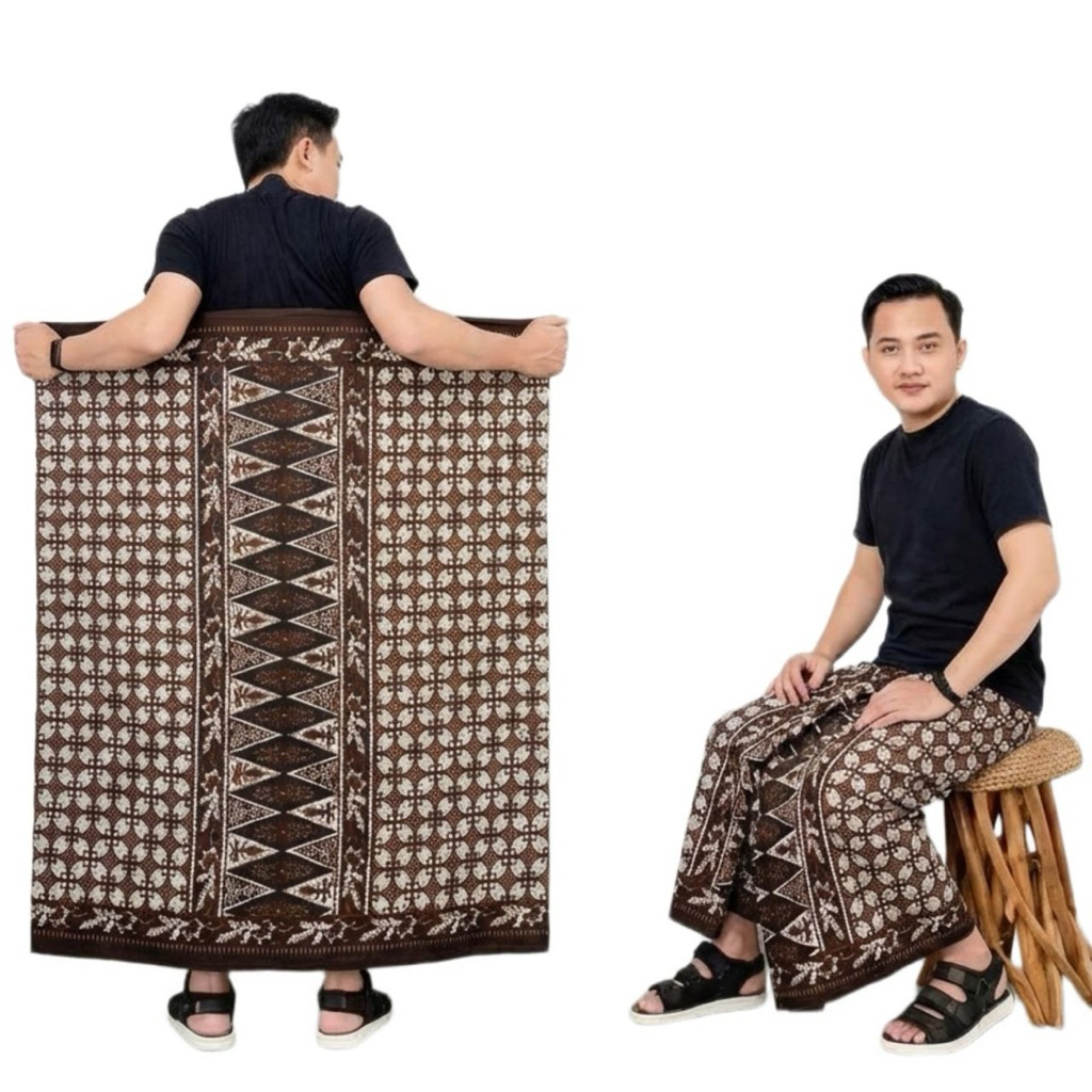 Sarung Batik Pria Motif Kawung Batik Pekalongan Sarung Batik Bapak Bapak Muda Masa Kini Bahan Adem