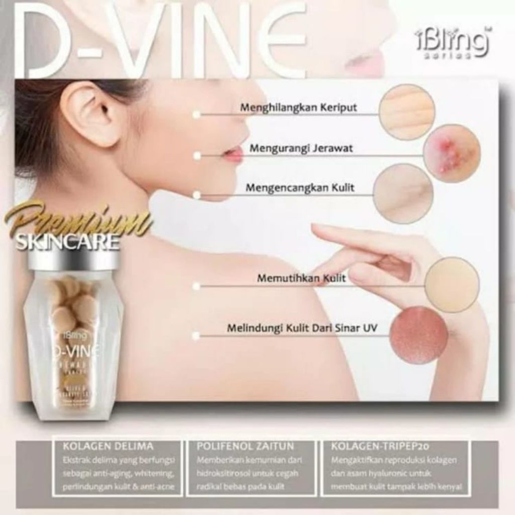 DVINE COLLAGEN ISI 30 & 60 BUTIR ASLI 100% ORIGINAL PEMUTIH KULIT