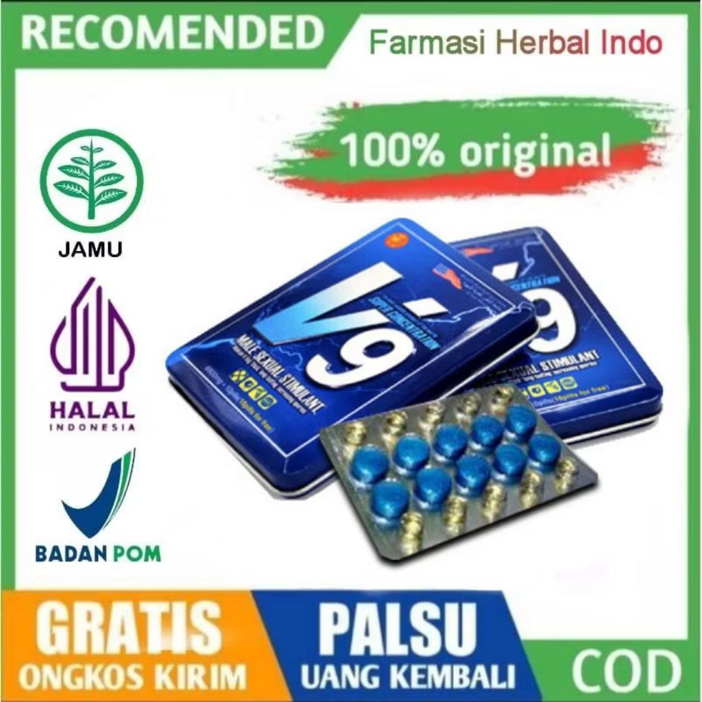 V9 ASLI ORIGINAL OBAT KUAT HERBAL PRIA PERKASA TAHAN LAMA PENAMBAH