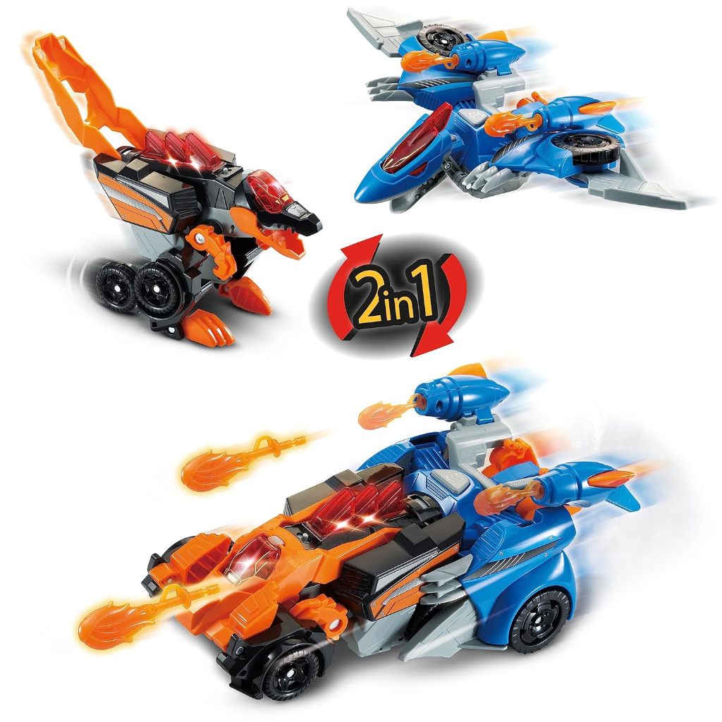VTech Switch and Go Dinos Spinosaurus und Pterodaktylus – Dino-Auto-Transformer – 2-in-1