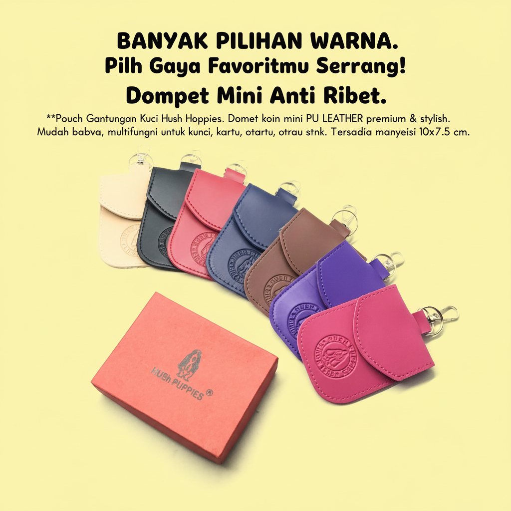 EXIST - GANTUNGAN KUNCI POUCH HUSH PUPPIES | KEY HOLDER DOMPET STNK