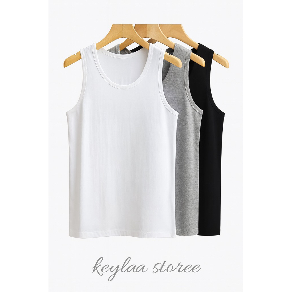 singlet dalaman pria 4 pcs/PAKET HEMAT 4 PCS SINGLET PRIA DEWASA IMPORT SLIM FIT KAOS KUTANG PRES BO