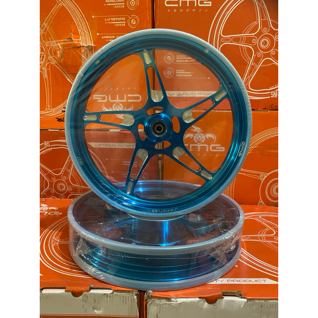 VELG CMG BINTANG LAUT MG 500 BIRU / LIGHT BLUE RING 14 185/215 VARIO 125 OLD NEW VARIO 150 OLD NEW