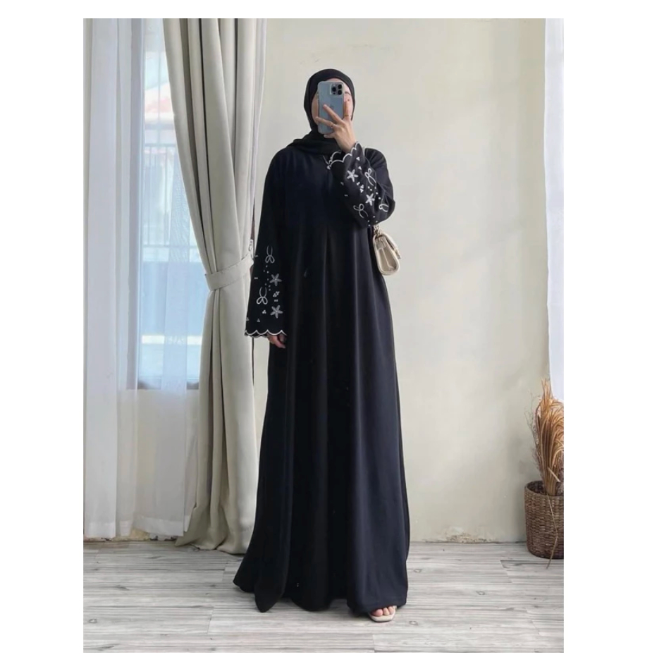HANIFAH ABAYA ASKARA DRESS CRINKLE AIRFLOW GAMIS