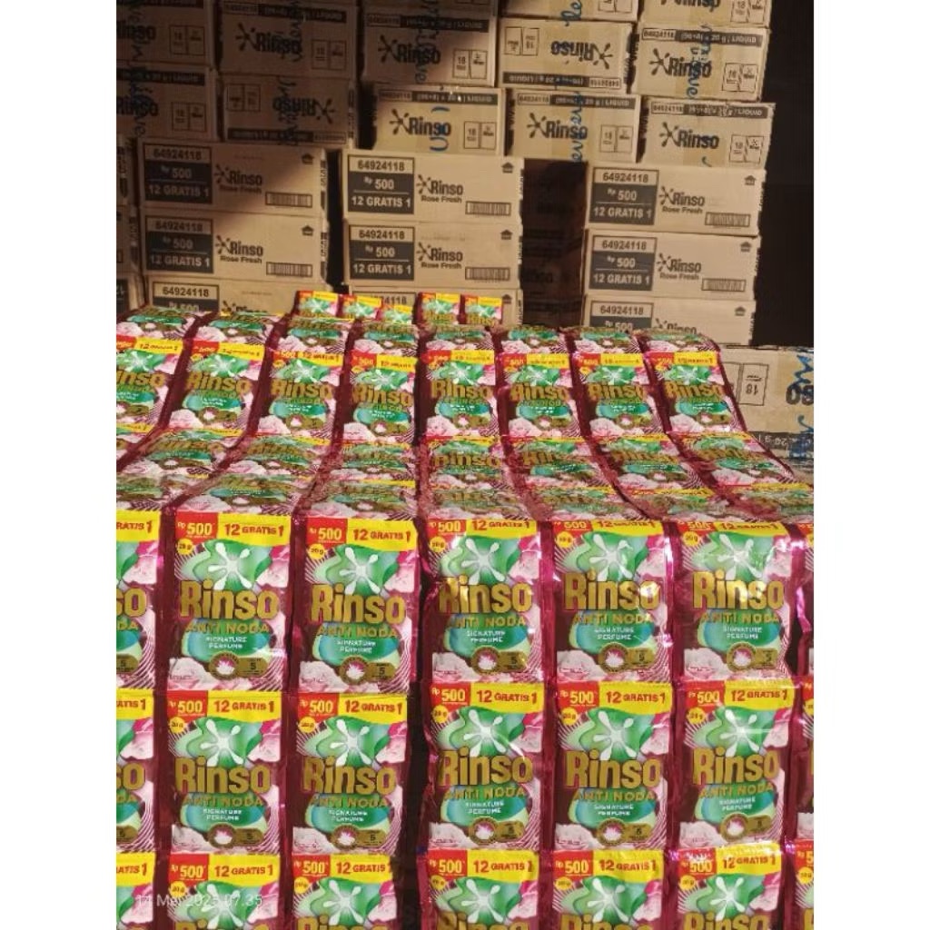3 DUS GROSIR RINSO RENCENG 104 SACHET  RINSO CAIR ANTI NODA RINSO CAIR RINSO WANGI