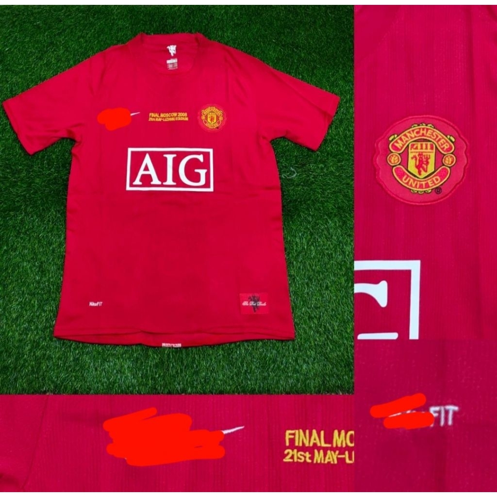 Jersey Kaos Baju Sepak Bola MU Man Mancester Manchester United Utd Home Away 3rd Third Final UCL Mos