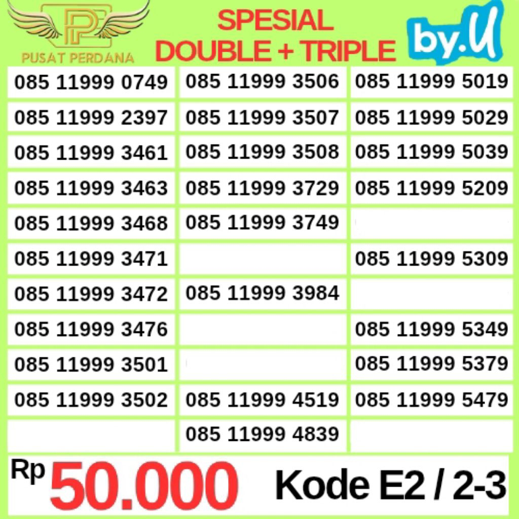 Nomor Cantik / Nomer Cantik Kartu Perdana By U Telkomsel