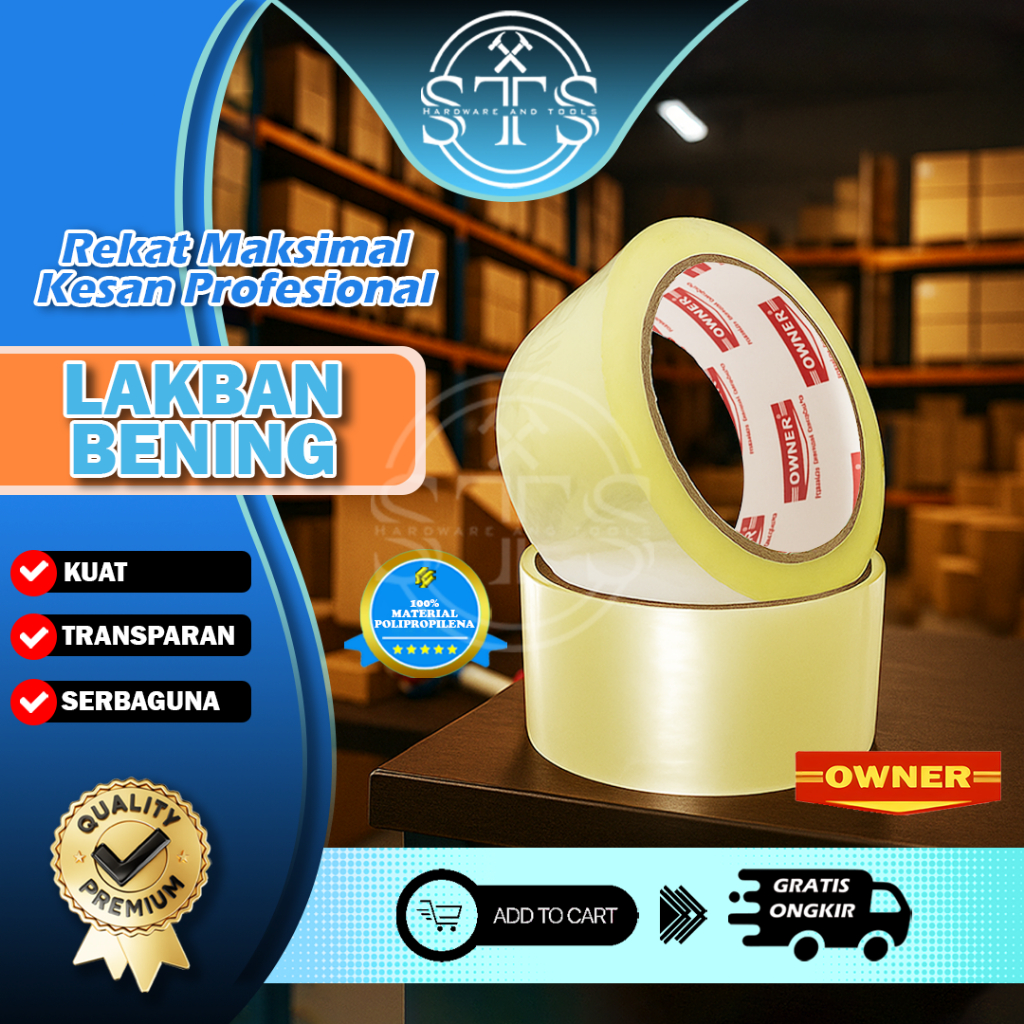 STS HARDWAR LAKBAN / LAKBAN BENING / LAKBAN BENING 2 INCH / LAKBAN BENING SKS 50 DAN 90 YARD