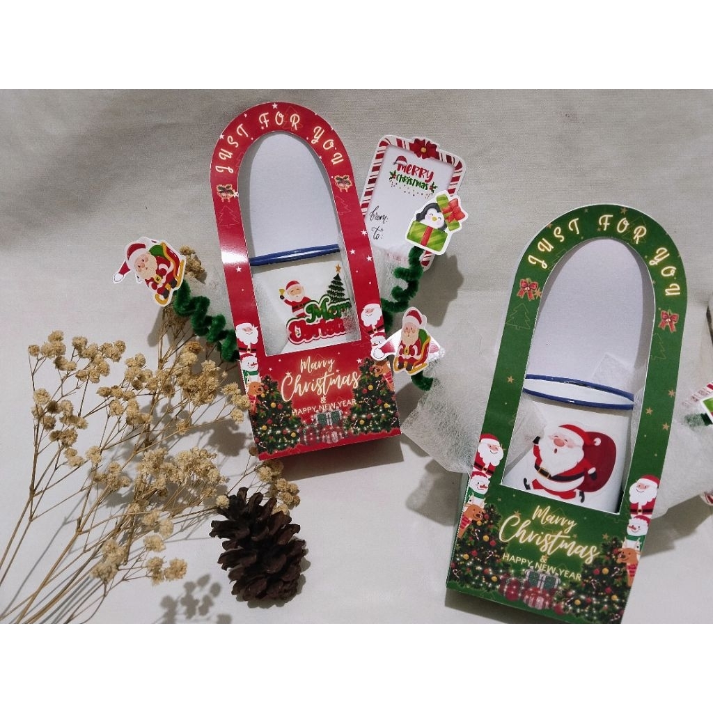 hampers natal mug enamel