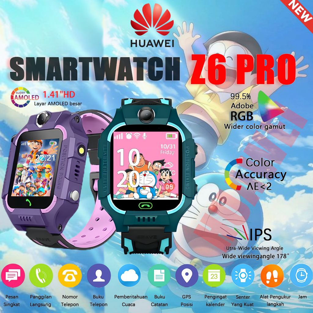Anti Air Jam tangan anak untuk telepon anak Gps Digital Smartwatch anak Waterproof Kids Smart Watch[