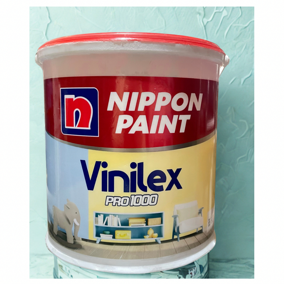 vinilex pro 1000 gajah 243 lily white krem cream galon 4,5kg pail cat tembok ready mix nippon paint
