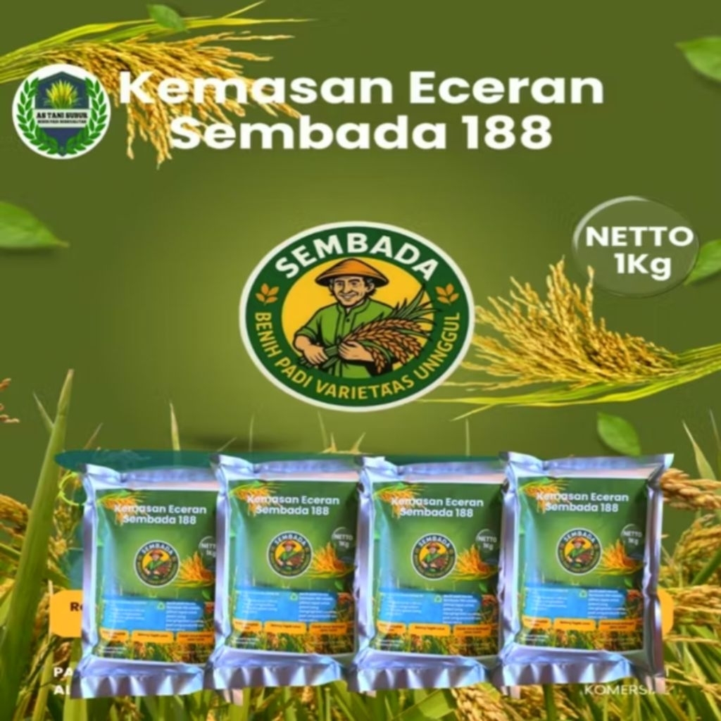 KEMASAN 1KG BENIH PADI HIBRIDA SEMBADA 188 SUPER