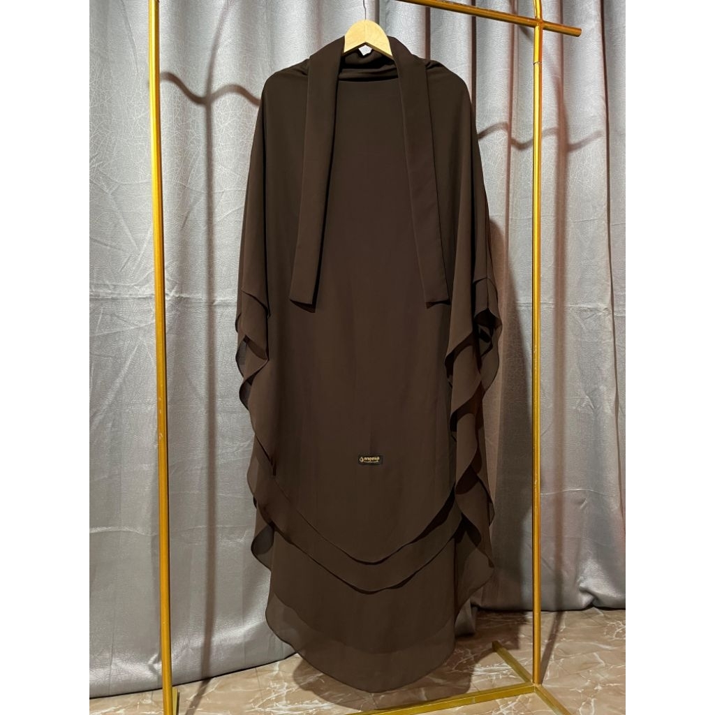 French khimar 2layer | Khimar ceruty babydoll premium | Khimar jumbo XXL | bisa request warna