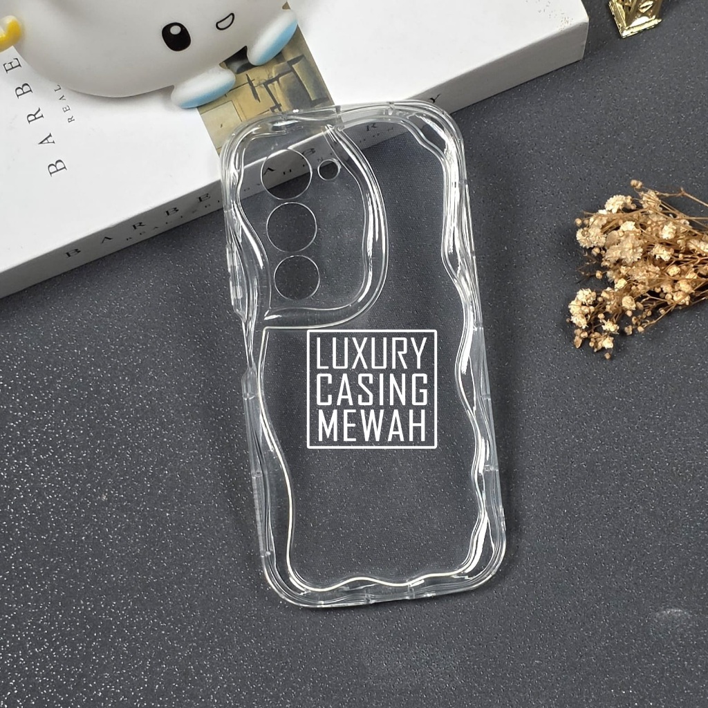 Softcase Silikon Bening motif Melting Gelombang Case Samsung S25 FE