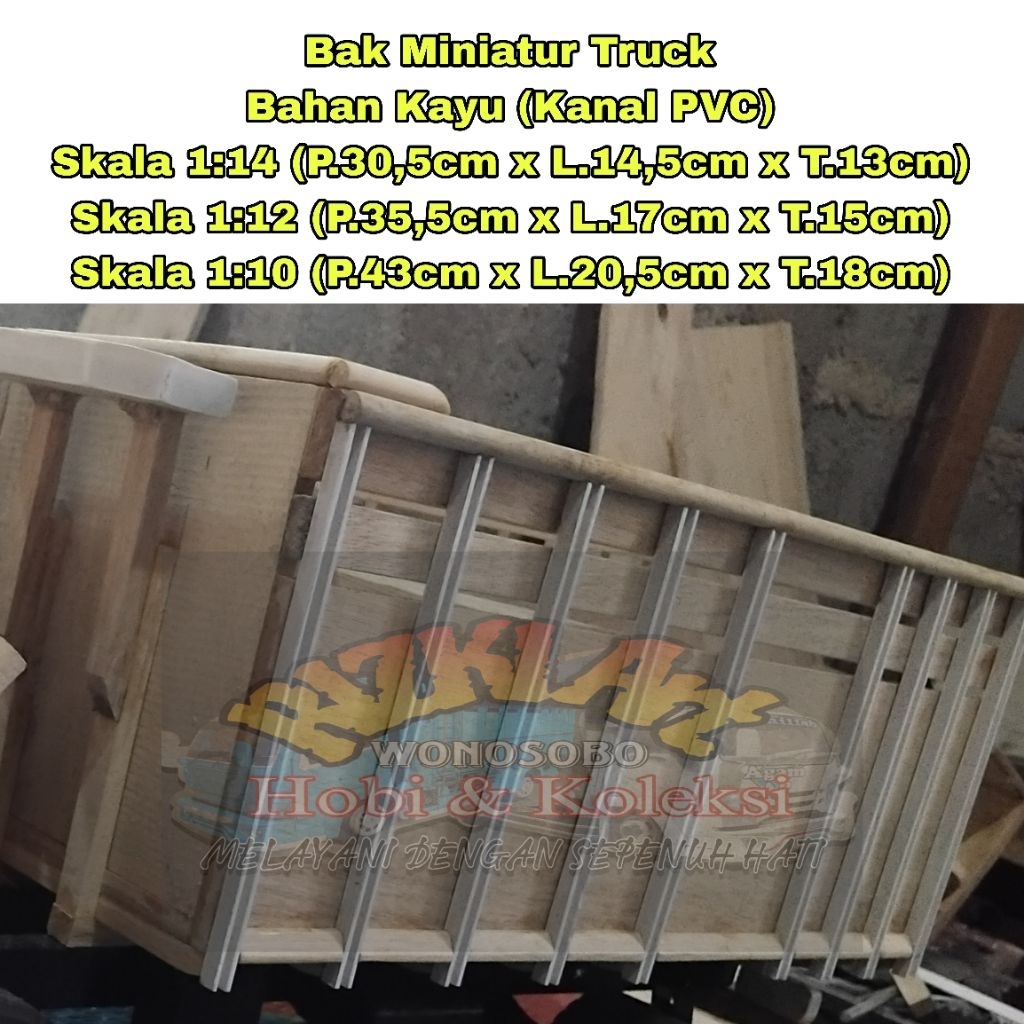 Bak Miniatur Truck Bahan Kayu (Kanal PVC)