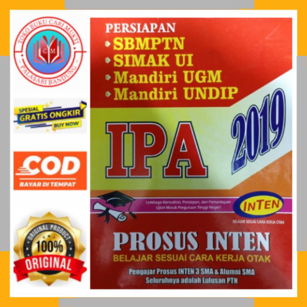 BUKU PROSUS INTEN PERSIAPAN SBMPTN SIMAK UI MANDIRI UGM MANDIRI UNDIP IPA 2019 BUKU BEKAS ORIGINAL
