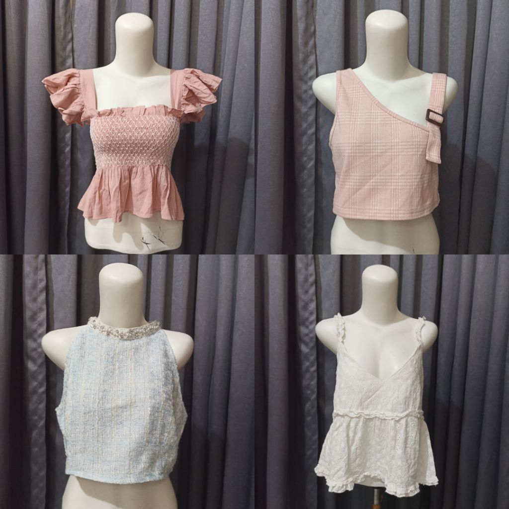 (SALE APRIL) top  tangtop spring/summer coquete himekaji shoujo fairycore milkmaid Kawai vintage Jap