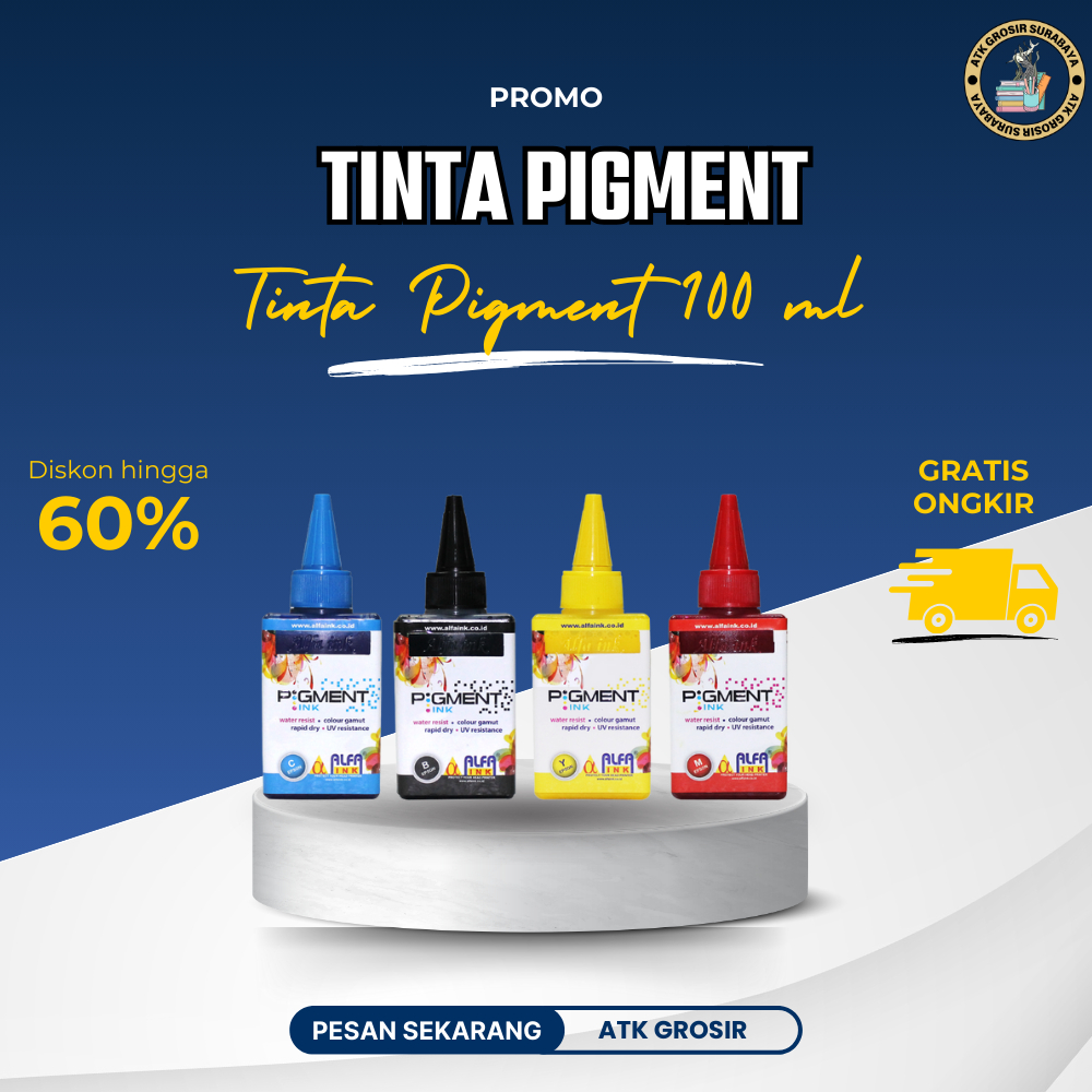 Tinta Printer Tinta Pigment Epson 100 ml Original Alfaink Tinta Pigment Epson 100ml