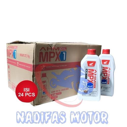 Oli AHM MPX1 1.2 Liter 1 Dus Isi 24 Botol Original 10W-30 Oil Mesin Motor Bebek Sport 4T Asli Honda
