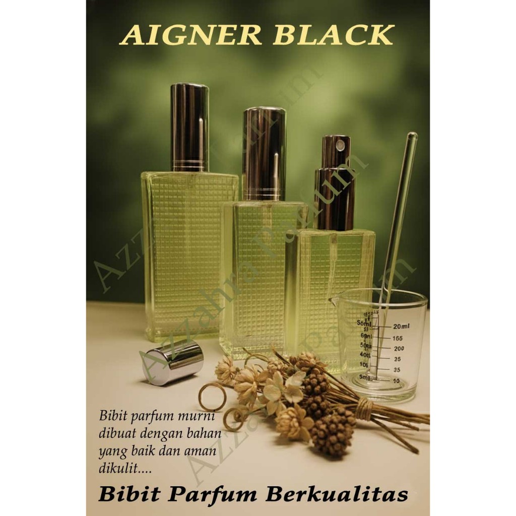 PARFUM PRIA AIGNER BLACK PREMIUM / PARFUM REFILL AIGNER BLACK AWET TAHAN LAMA 24 JAM