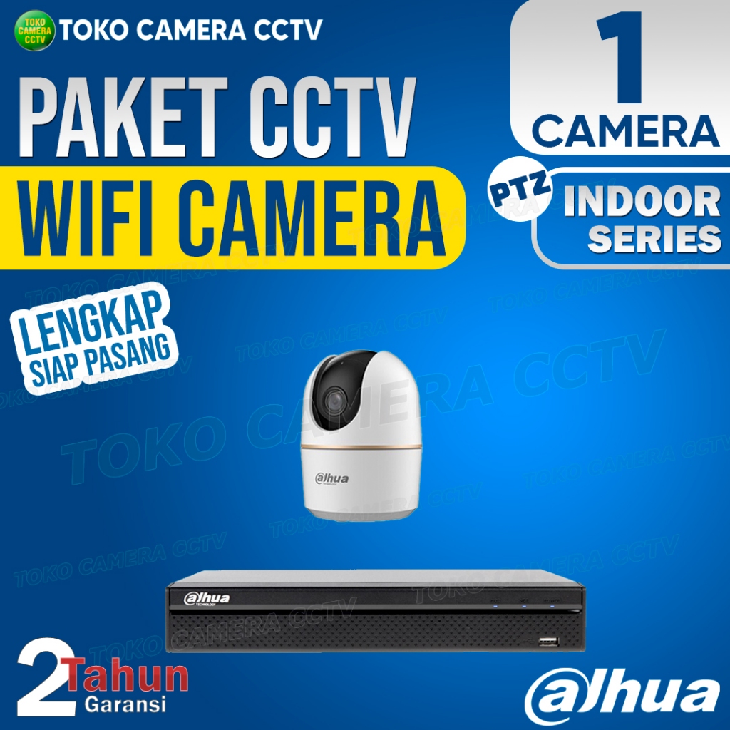 PAKET CCTV WIFI PTZ DAHUA INDOOR 4 CHANNEL 1 KAMERA