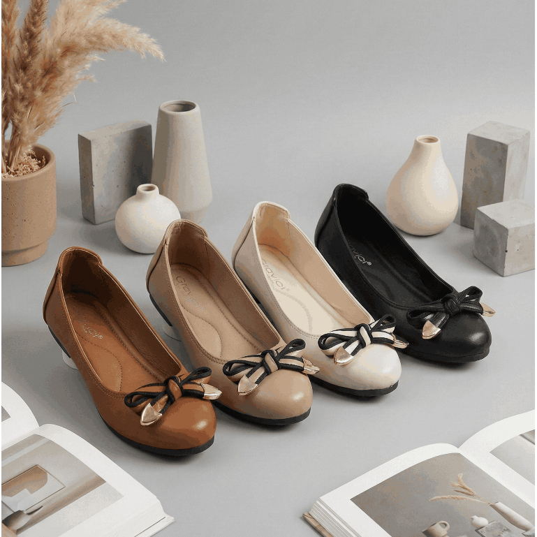 GRAVICI - Sepatu Flat Shoes Wanita Sepatu Kerja Wanita AS-10