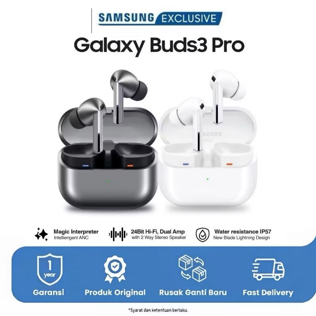Samsung Galaxy Buds 3 Pro Wireless Earbuds, Headset Samsung Galaxy Buds3 Pro - Silver