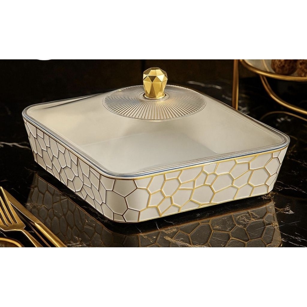 Baki tutup kotak/wadah saji mewah/Baki kue akrilik