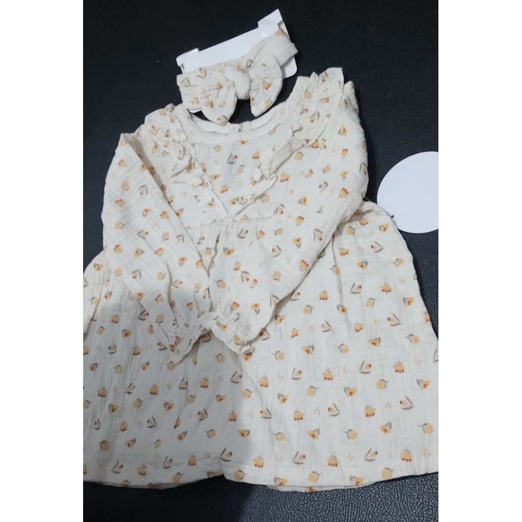 Tunik + bandana bunga kuning