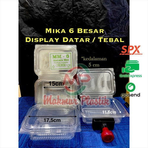 (Per 400 Pcs) Kotak Makanan Mika SB6 MM6 / Kotak Kue Mika / Kotak Mika / Box Mika / Kotak SB 6 MM 6