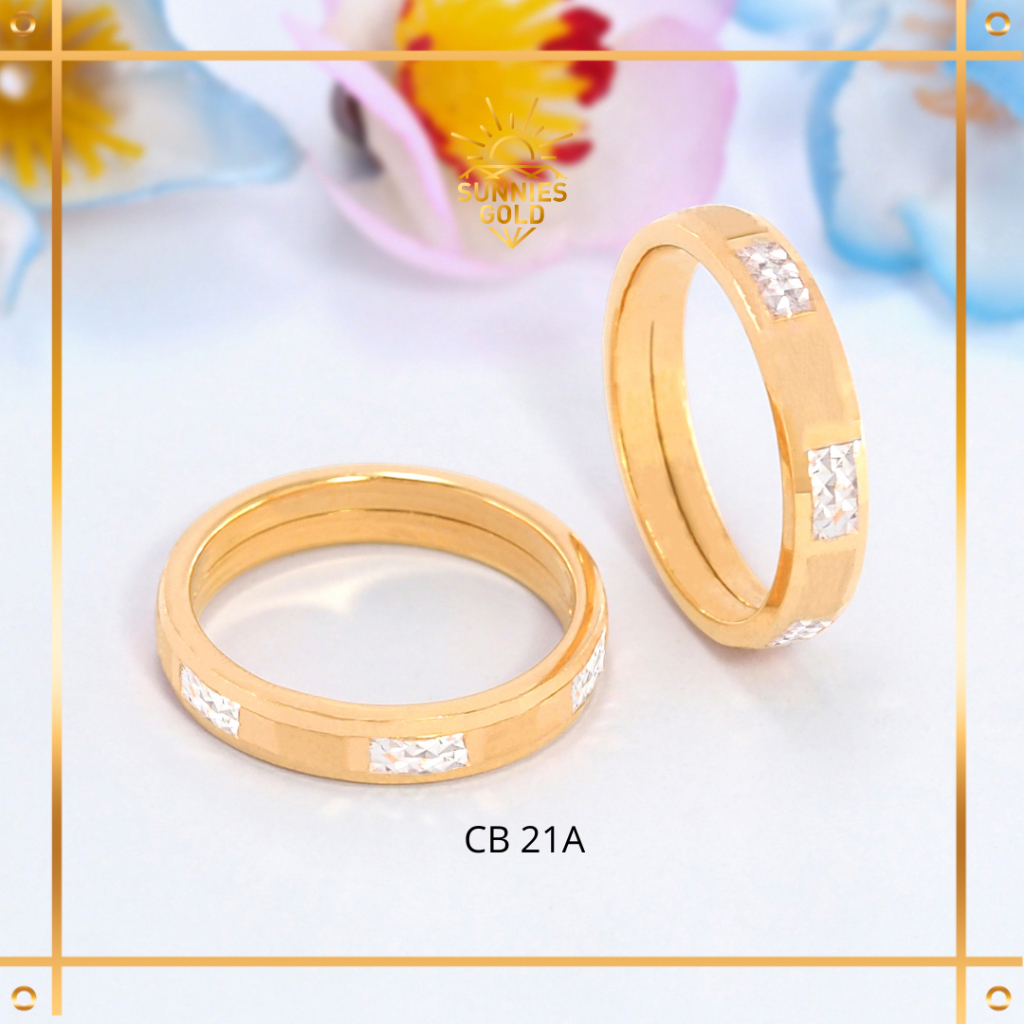 CINCIN EMAS ASLI KADAR 6K DAN 8K CINCIN UKIR BANGKOK  EMAS ASLI BERSURAT SUNNIES GOLD - CB40 21 22 2