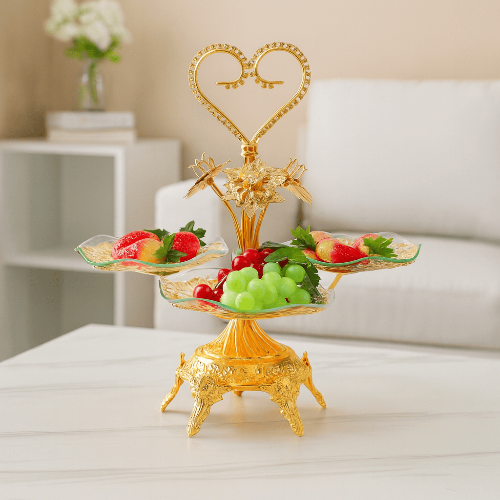 HamperHouse Wadah Nampan Buah Fruit Plate Piring Saji Dekorasi Buah Kue Cokies Puding Snack Stand Sn