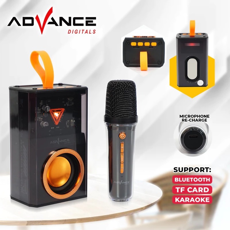 UnikOfficial - Advance Speaker Karaoke Bluetooth Portable+2 MIC Wireless Cyberpunk Mech Soundbar Ext