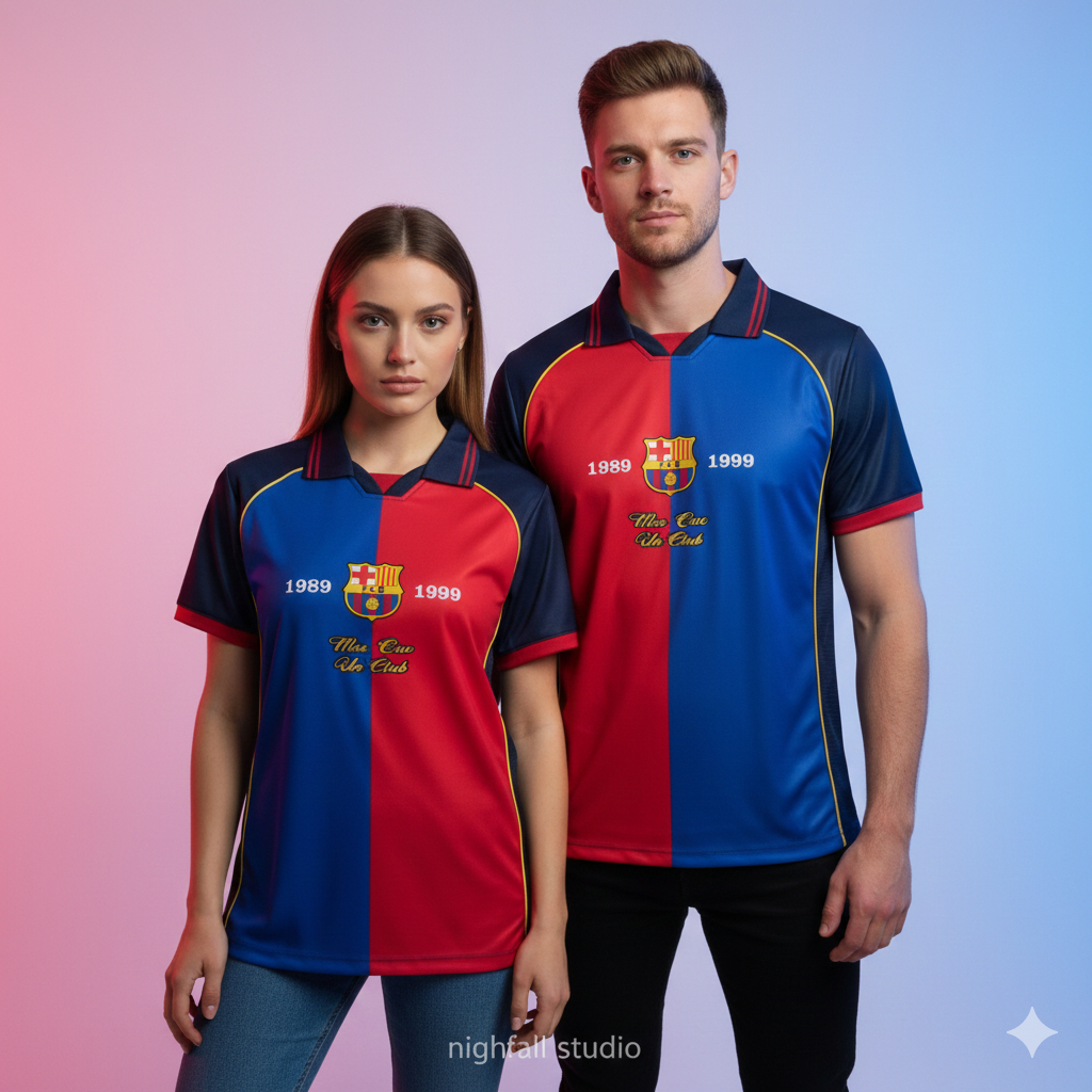 Nightfall  JERSEY CASUAL FANTASY BARCELONA Vintage Retro Classic/JERSEY VINTAGE/JERSEY Vintage Retro