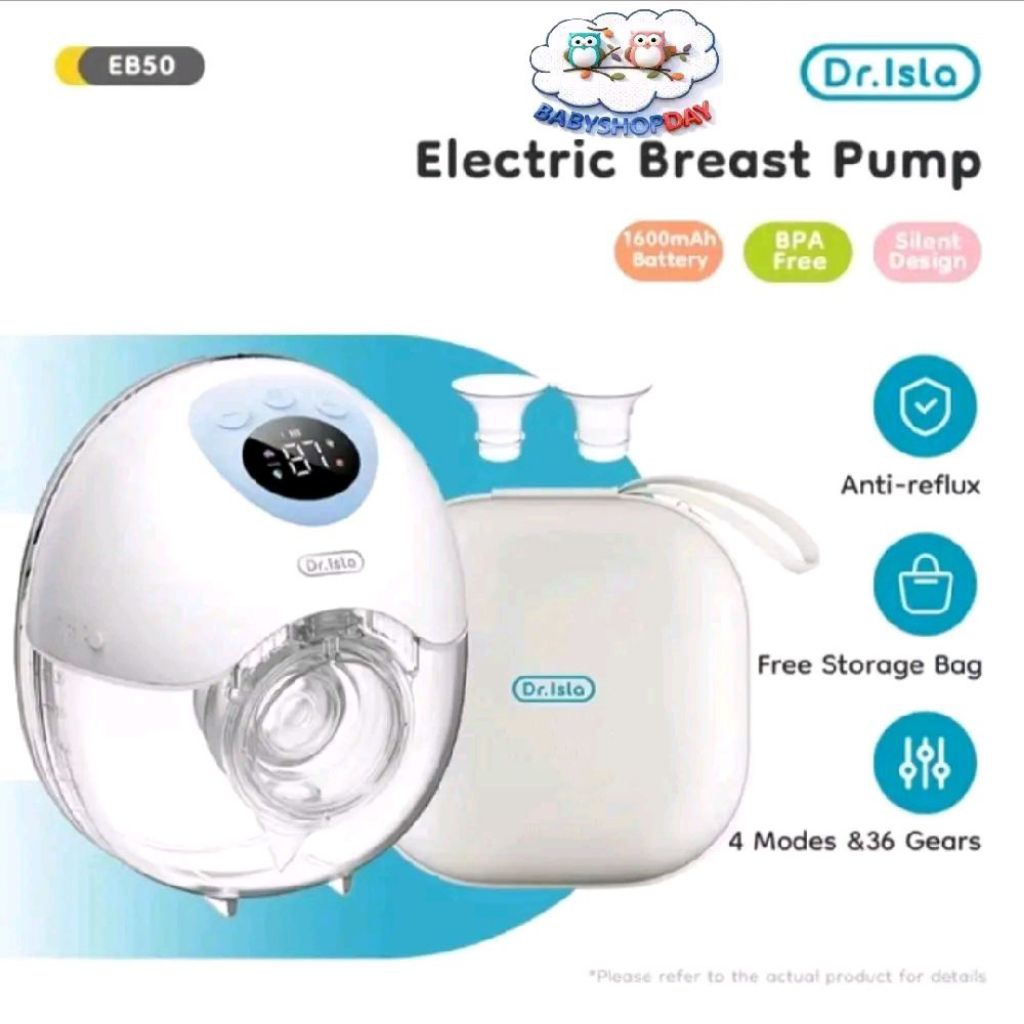 Dr.Isla Electric Breast Pump Eb50 Pompa Asi Handsfree Elektrik Dr Isla