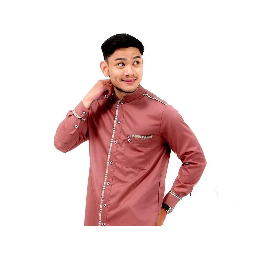 HARUN - BAJU KOKO KATUN TOYOBO IMPORT PREMIUM M L XL XXL 3XL JUMBO AYAH BAPAK MUSLIM LEBARAN WARNA B